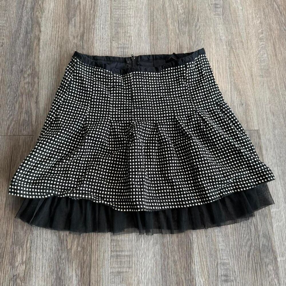 Wrapper mini Skirt with lace hem